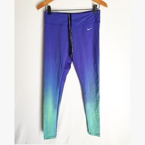 Nike running leggings / tights purple and teal